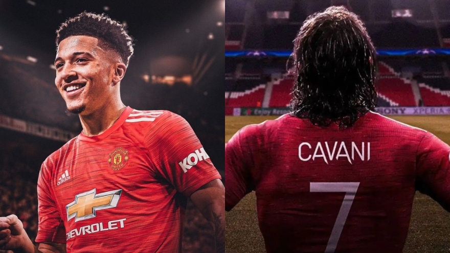 Edinson Cavani nhường chiếc áo số 7 ở MU cho Jadon Sancho?